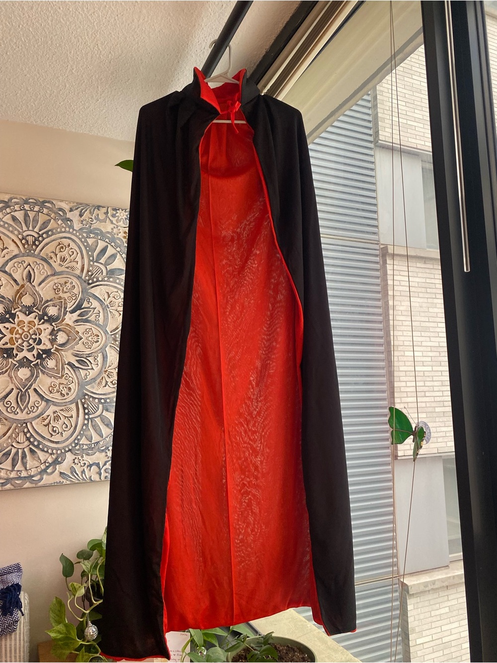 Reversible Black and Red Vampire/Dracula Cloak/Cape